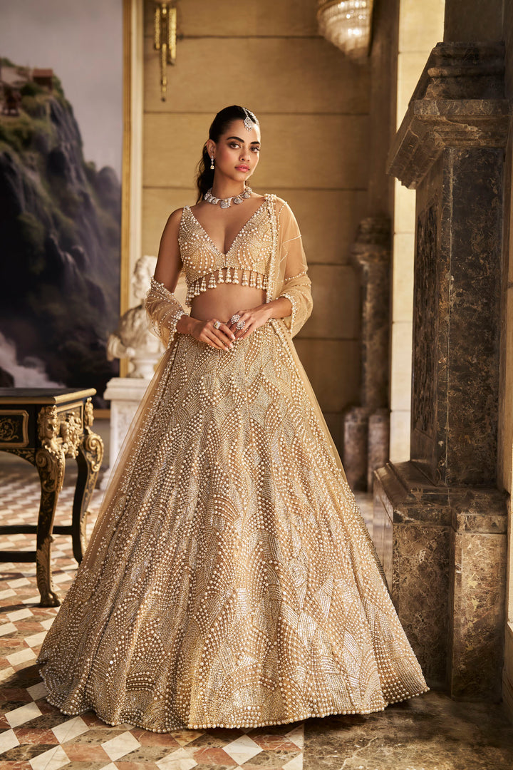 Nude Pearl Lehenga Set