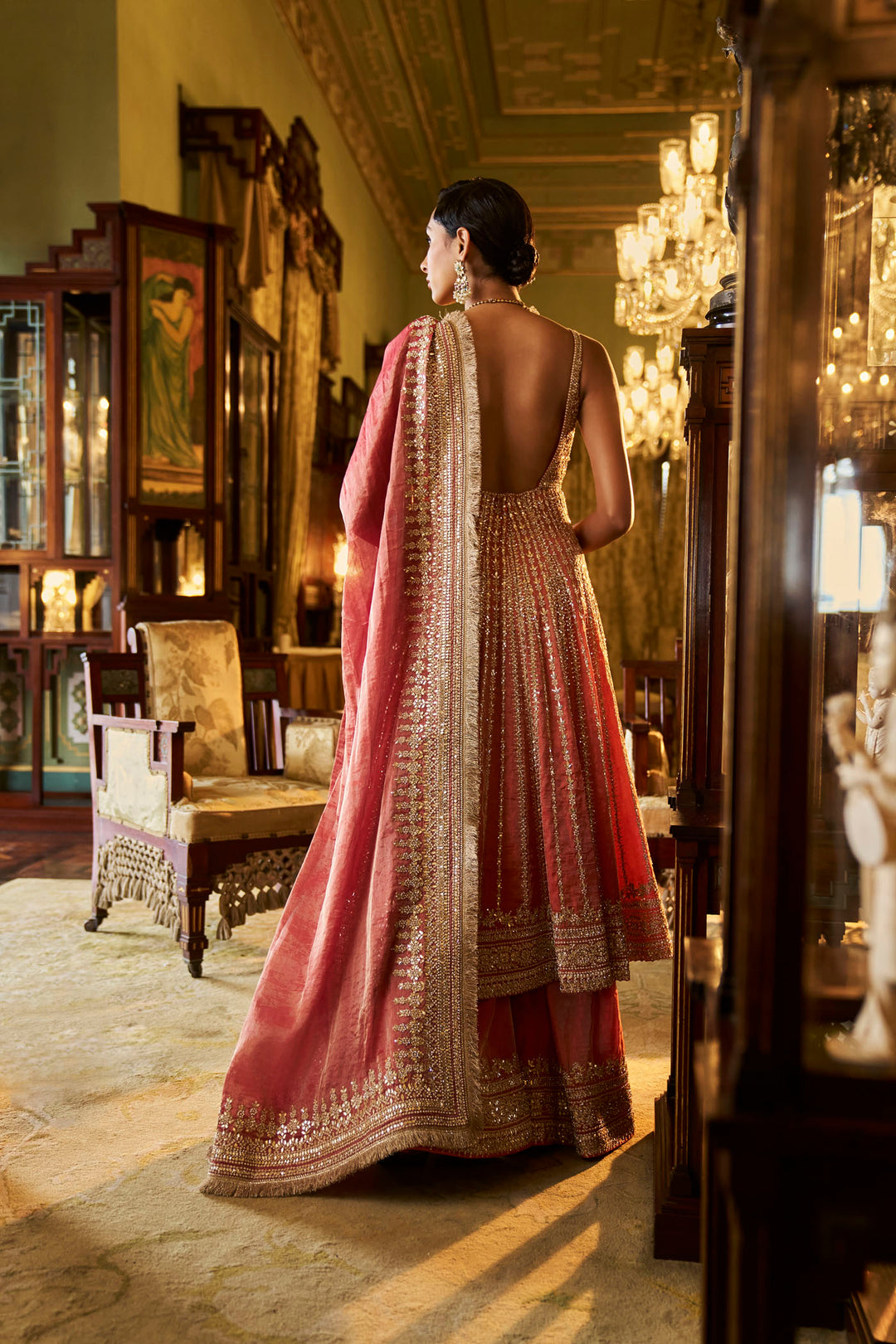 Burnt Orange Gota Patti Sharara Set