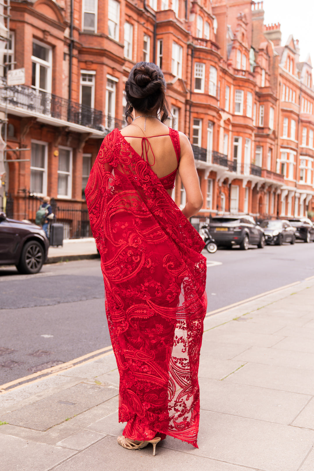 Red Dori Saree