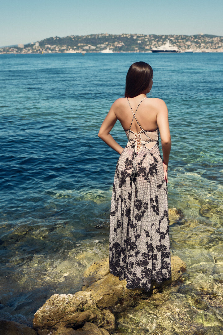 Chantilly Noir Appliqué Gown