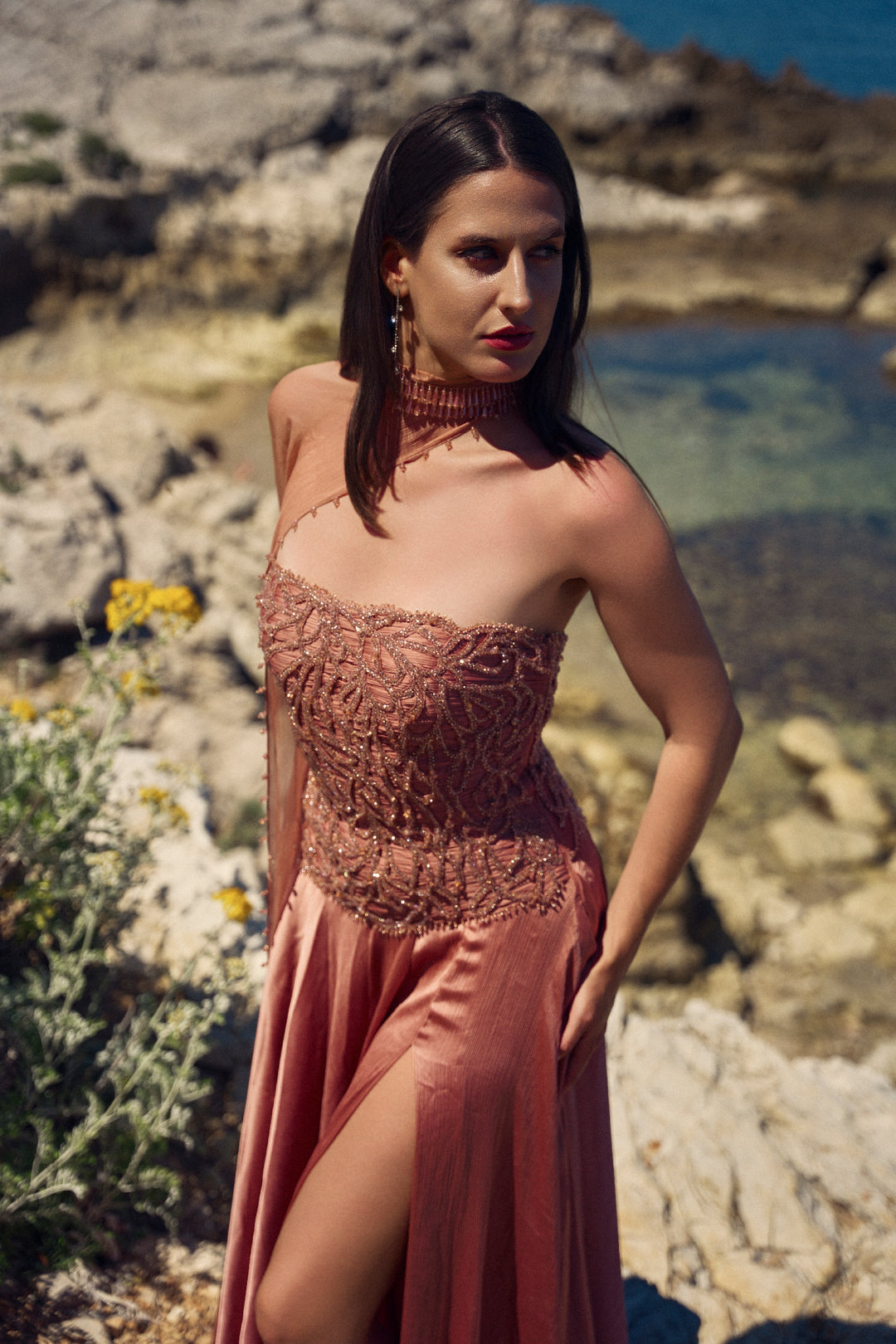 Peach Étoile Gown