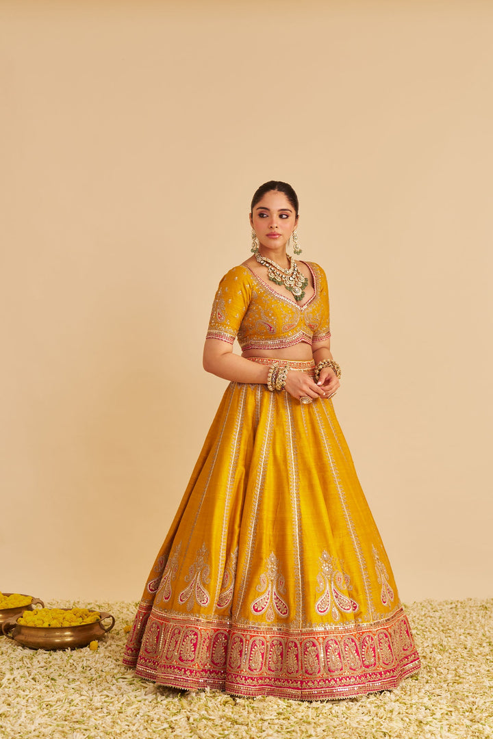 Amara - Mustard Lehenga