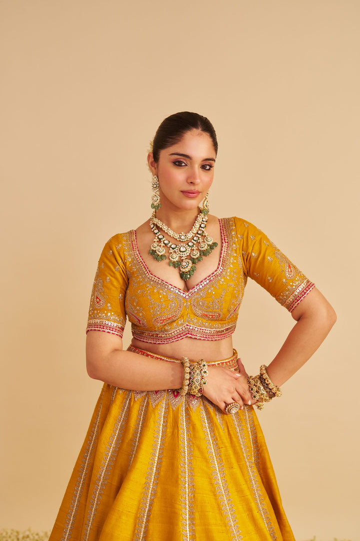Amara - Mustard Lehenga