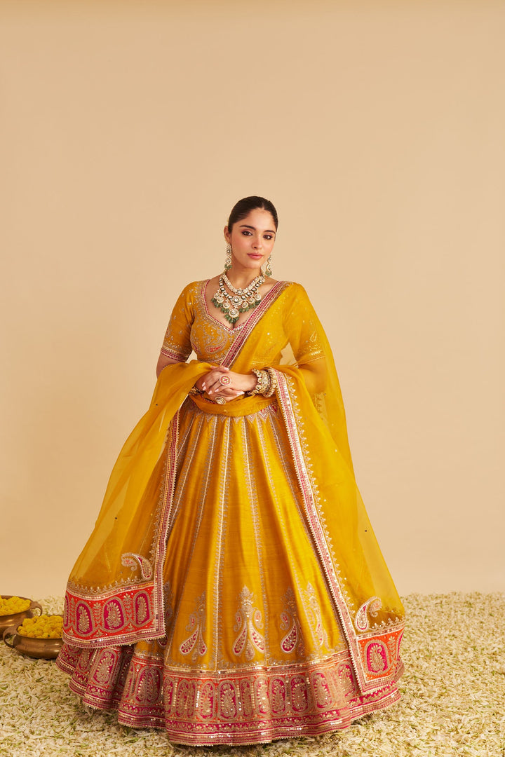 Amara - Mustard Lehenga