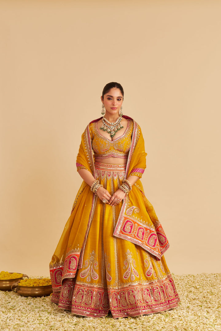 Amara - Mustard Lehenga