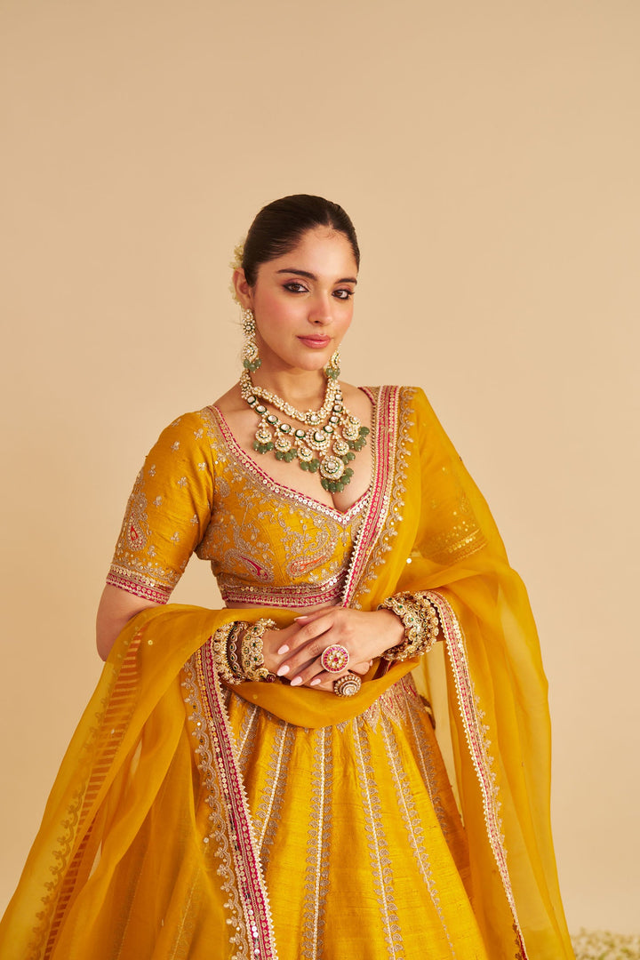 Amara - Mustard Lehenga