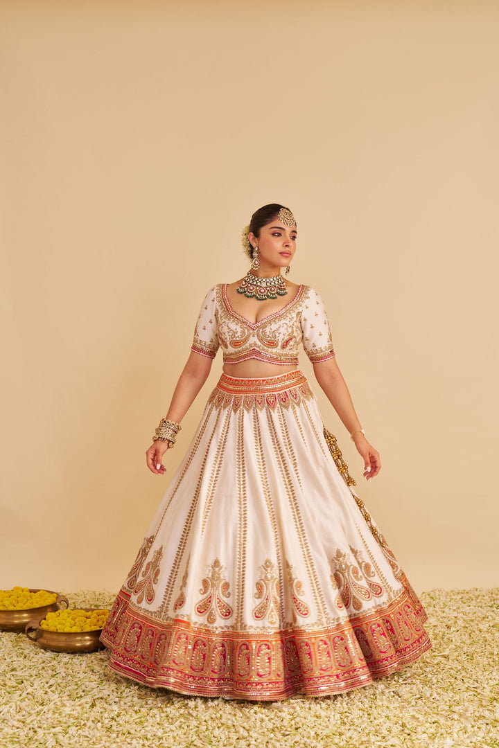 Amara - Daisy Ivory Lehenga