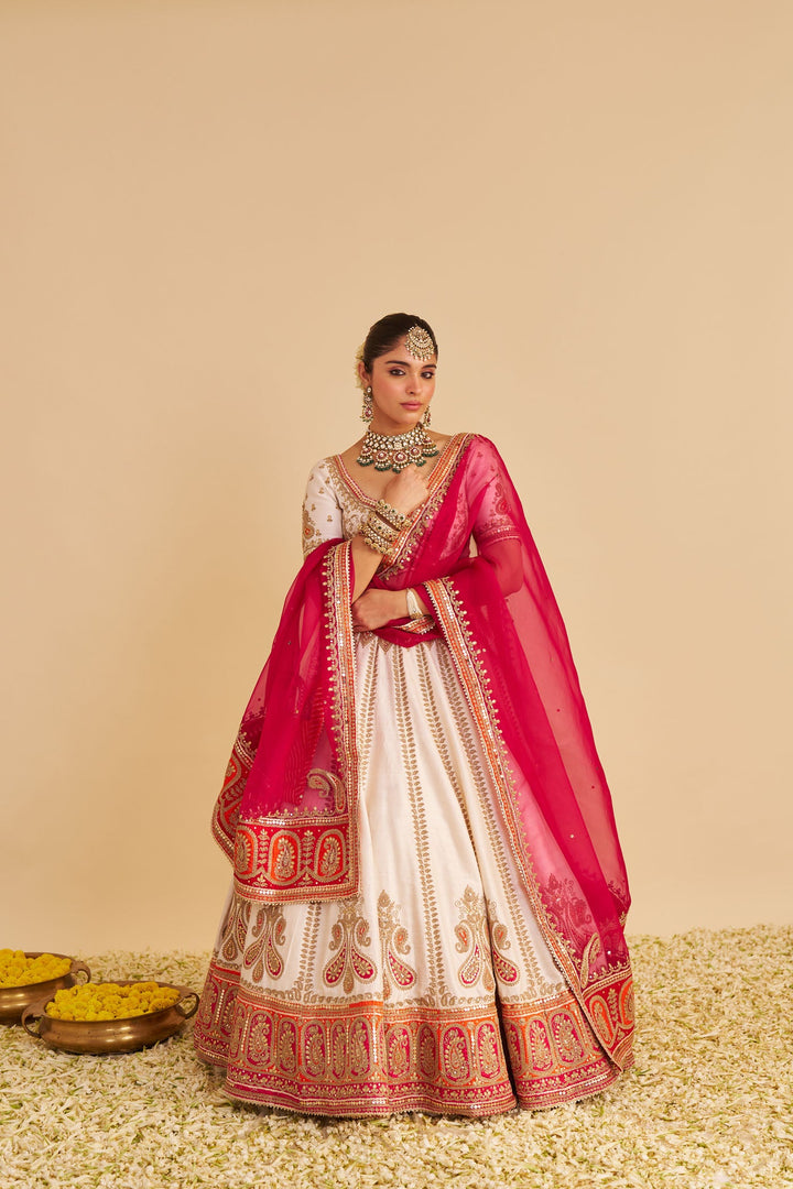 Amara - Daisy Ivory Lehenga