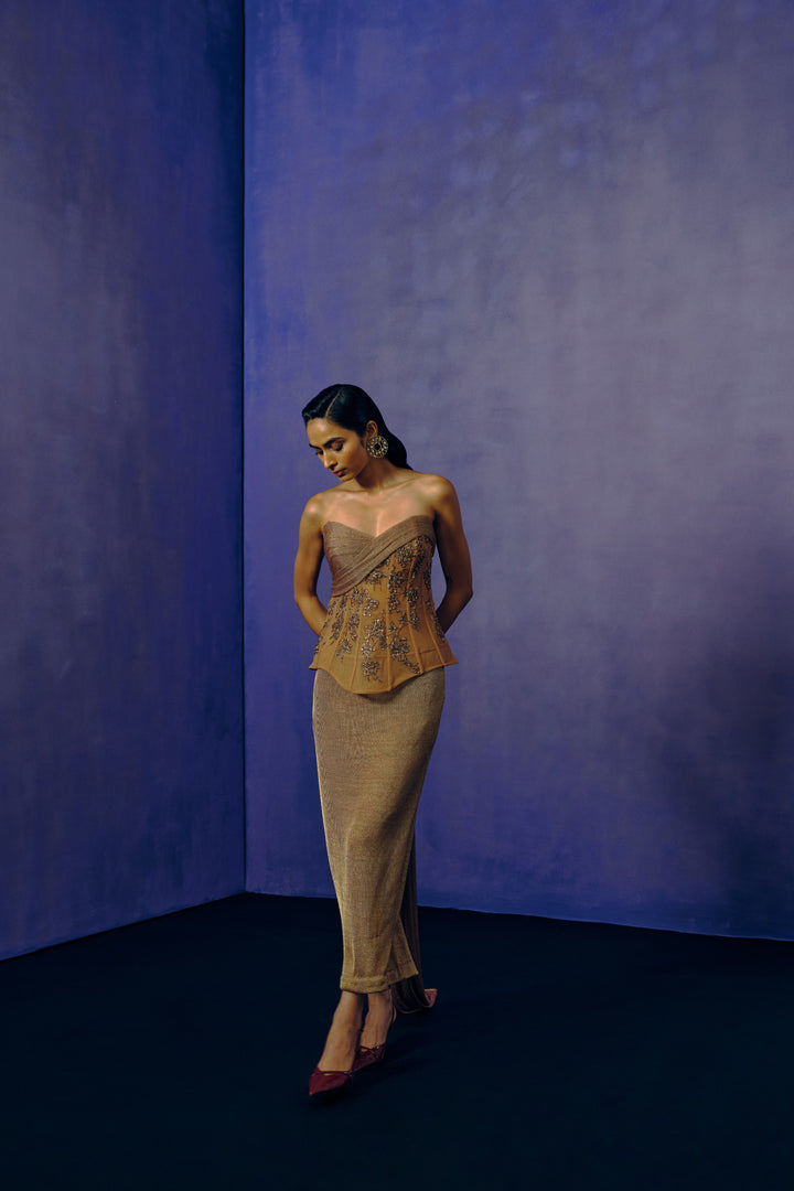 Champagne Ember Corset & Skirt Set