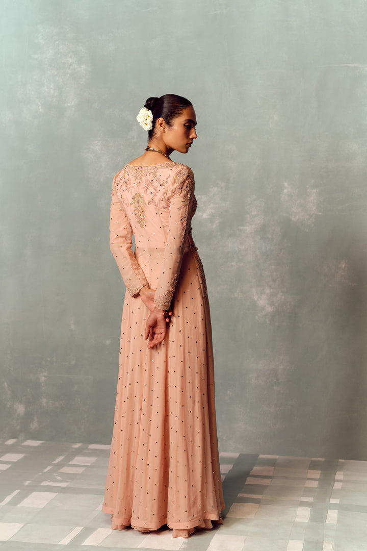 Sunset Petal Kurta And Skirt Suit Set
