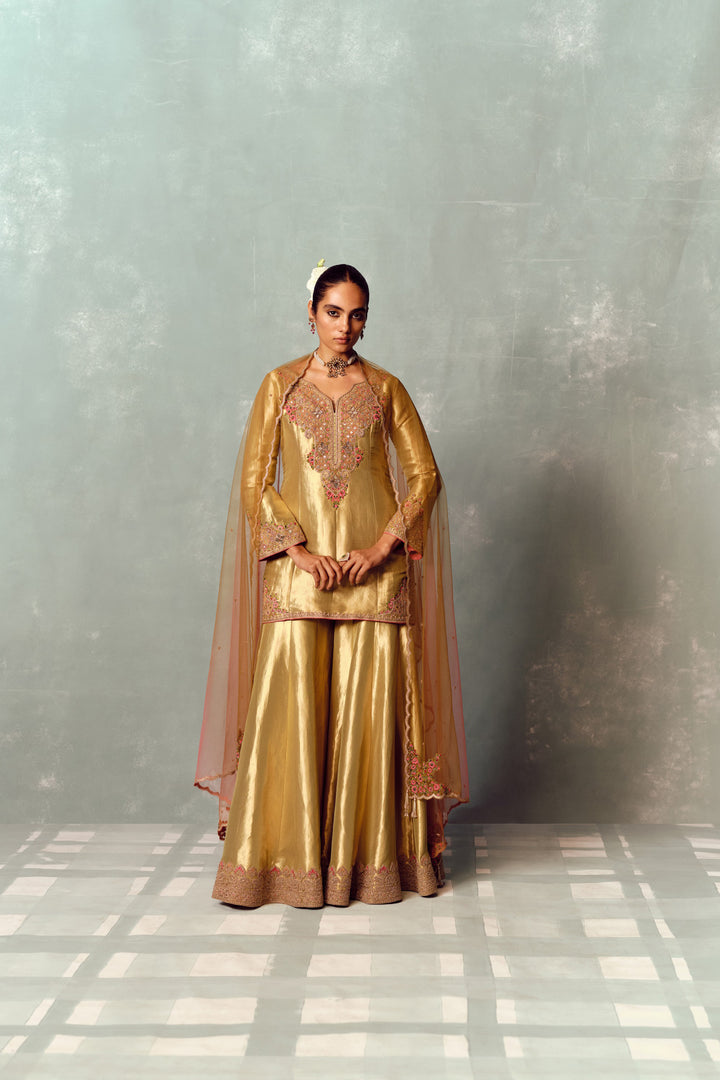 Metallic Fern Sharara Set
