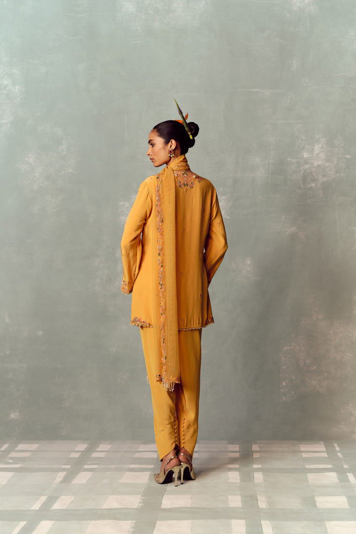 Sunlit Mango Kurta And Salwar Set