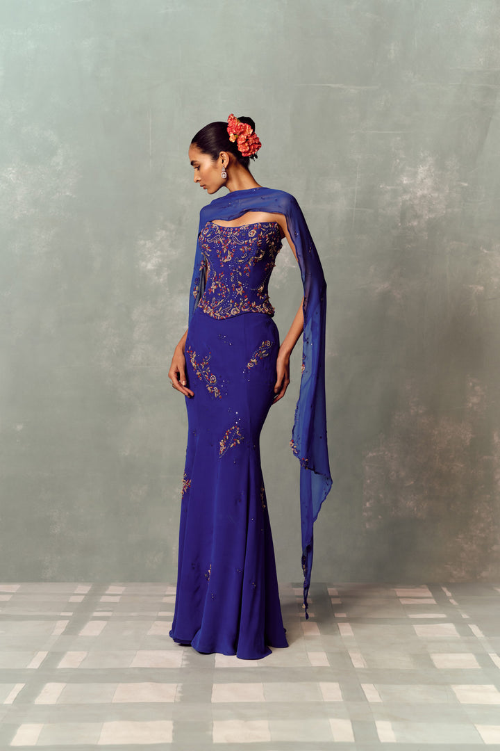 Azure Muse Corset And Skirt Set