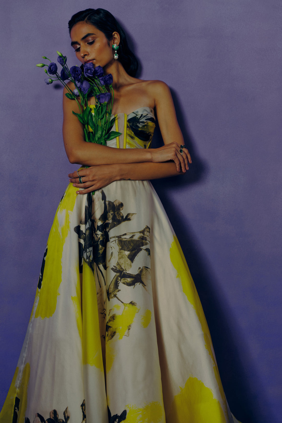 Butterveil Print Ball Gown