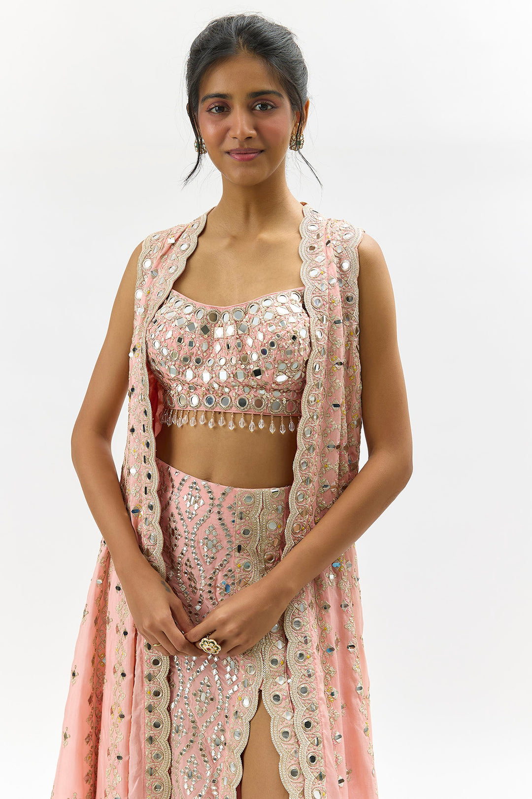 Madhulika Skirt Set With Cape