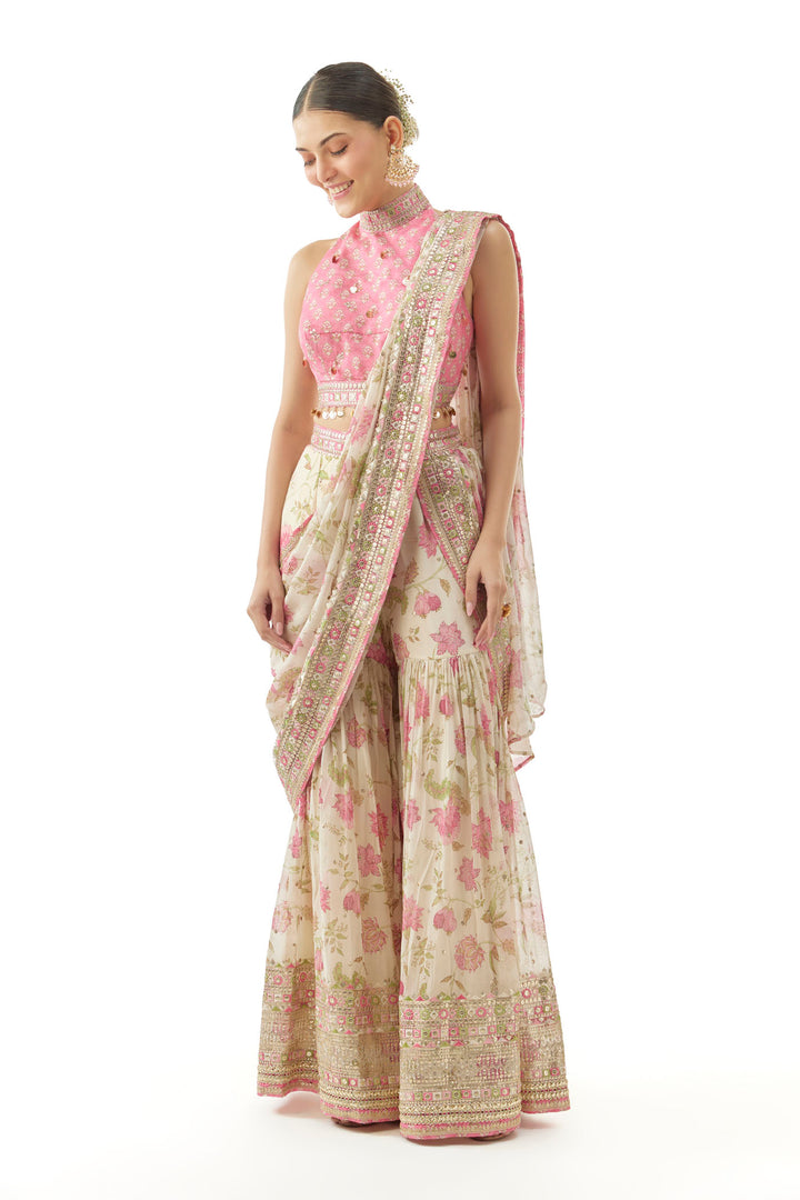 Pakhi Sharara Saree Set