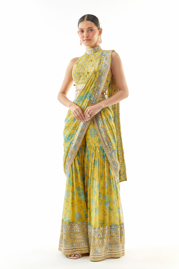 Pakhi Sharara Saree Set