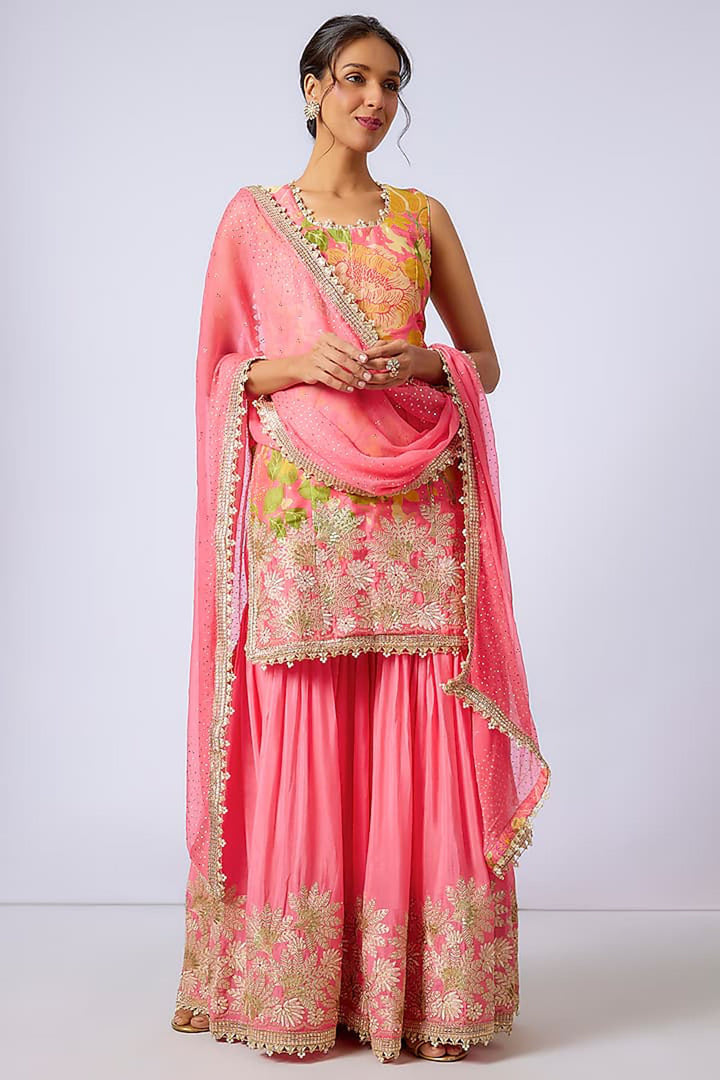 Kalki Sleeveless Sharara Set