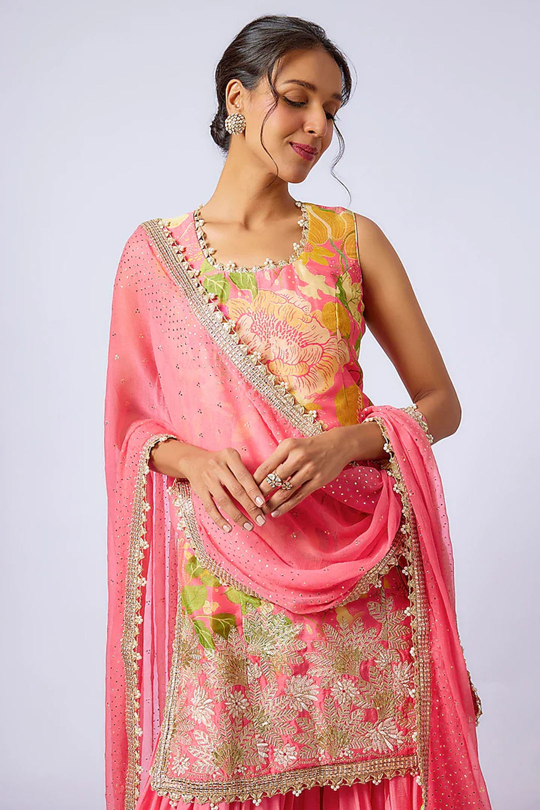 Kalki Sleeveless Sharara Set