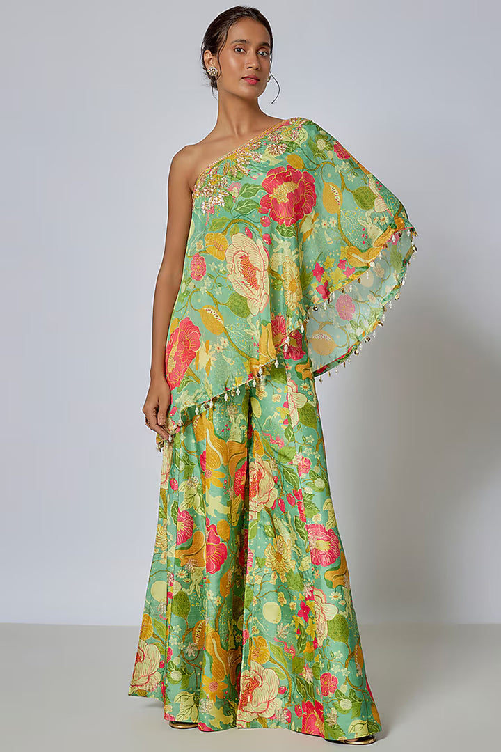 Rishika One Shoulder Pant Set