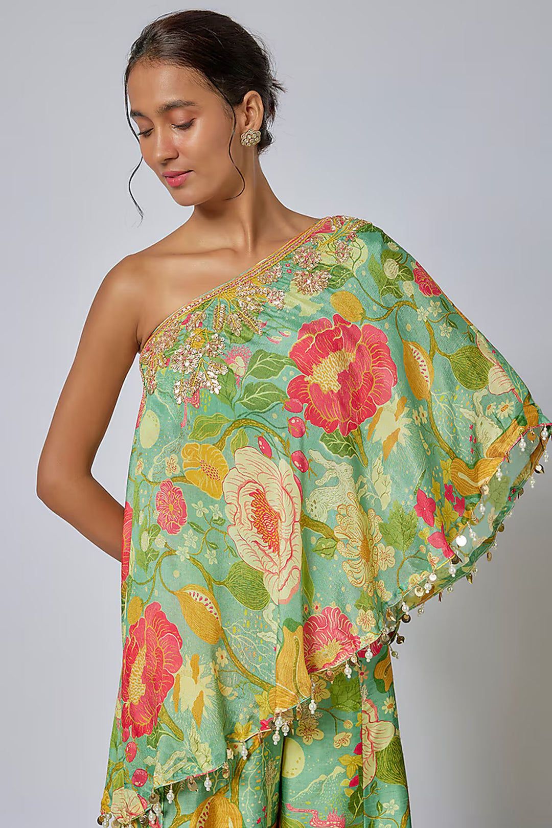 Rishika One Shoulder Pant Set