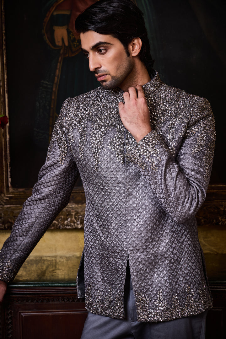 Grey Jodhpuri Set