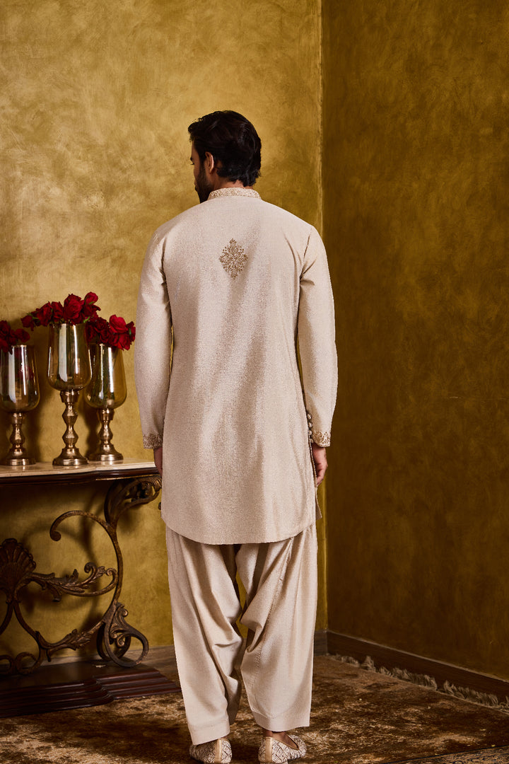 Beige Kurta Patiala Salwar Set
