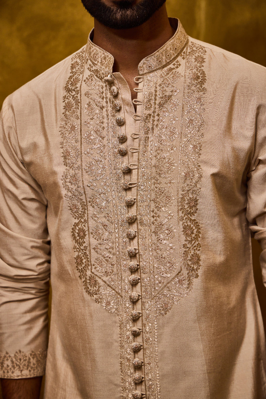 Beige Kurta Patiala Salwar Set
