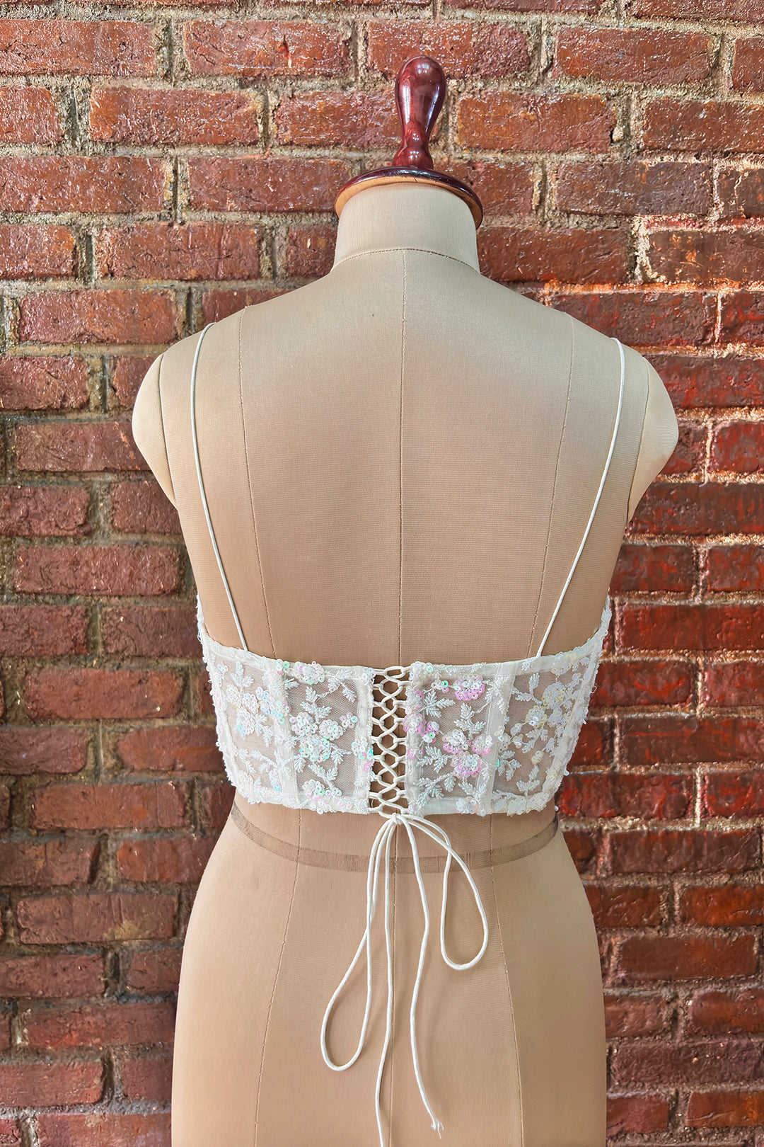 Ivory Corset And Lavender Sequin Work Lehenga Set