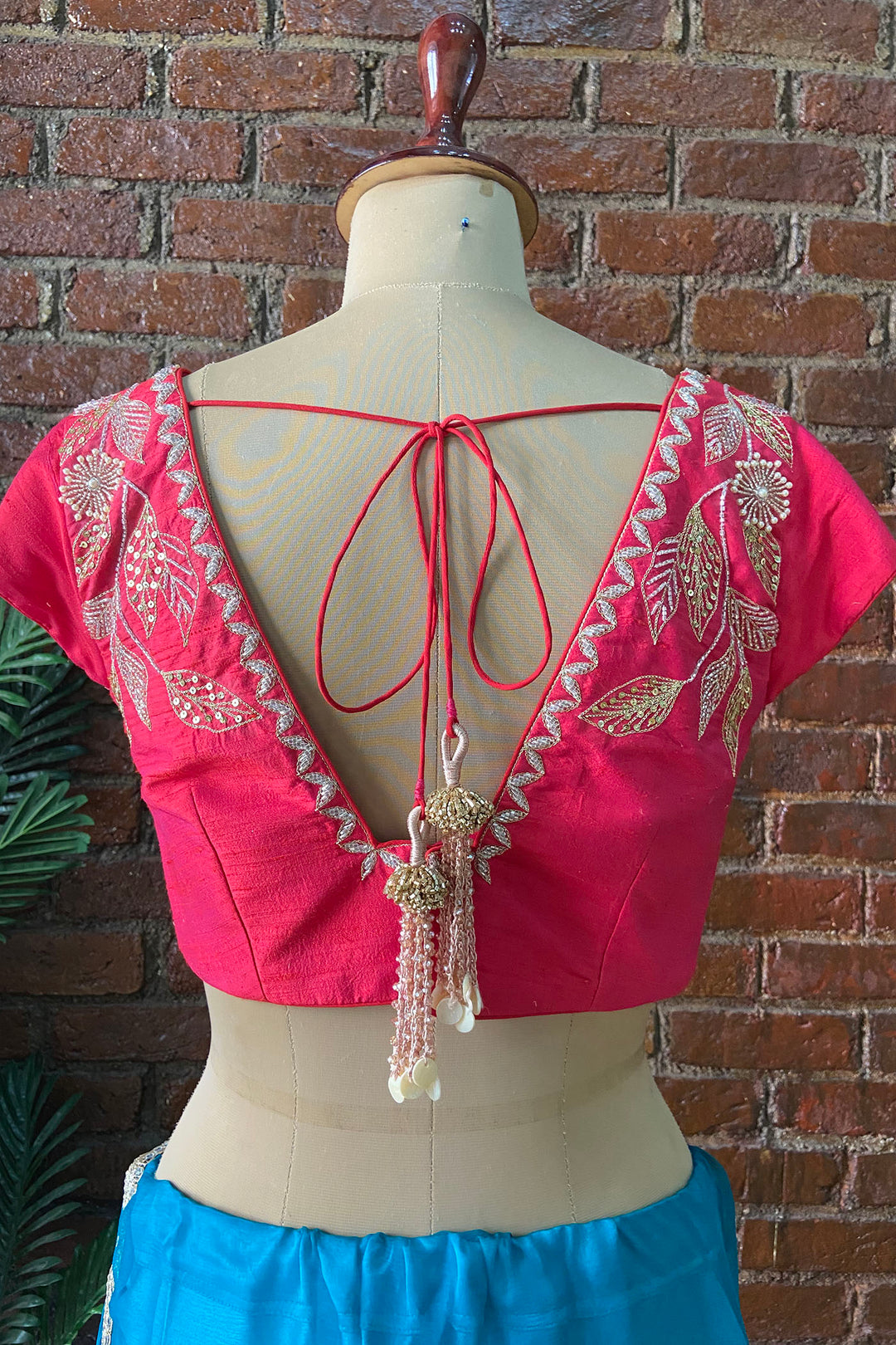 Teal Chiffon Embroidered Saree