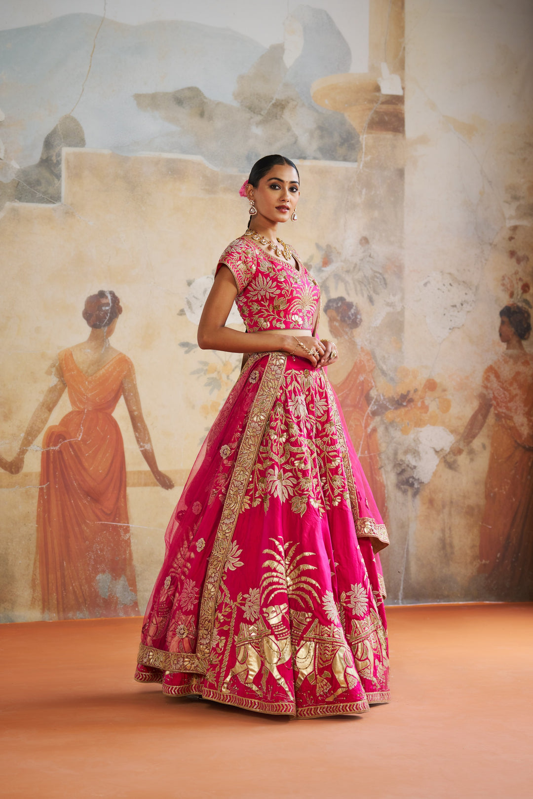 Fuchsia Pink Lehenga Set