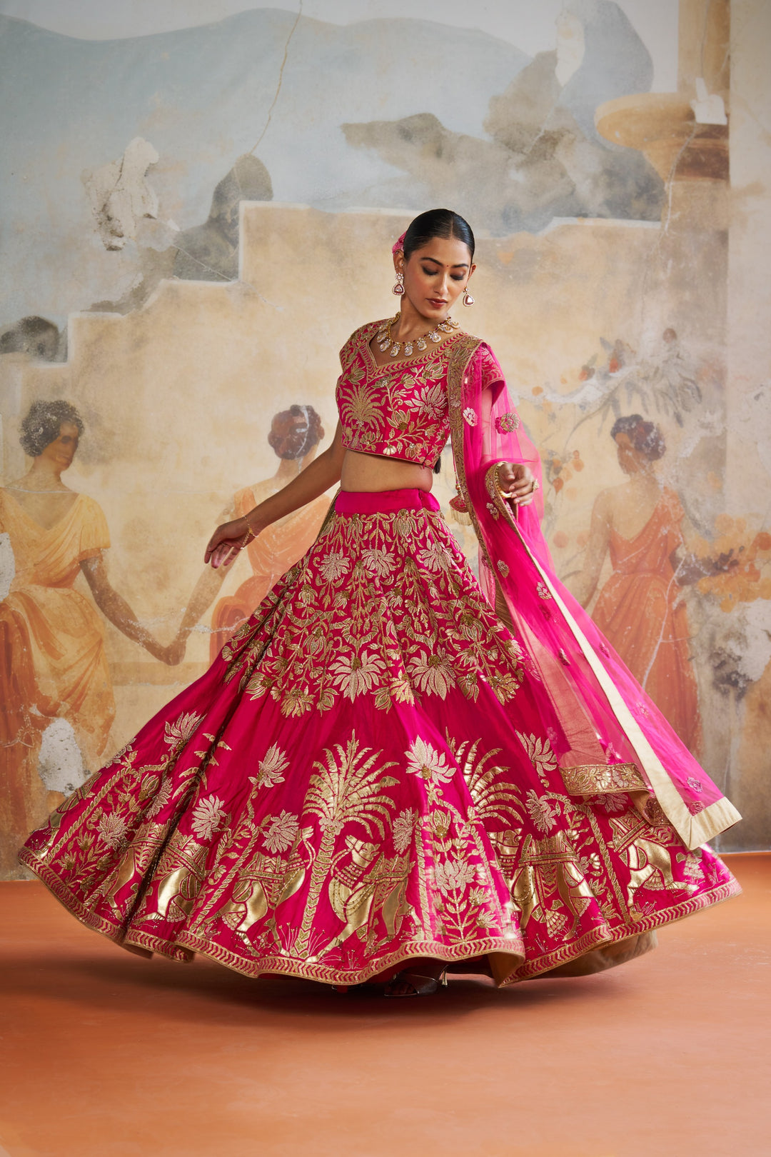 Fuchsia Pink Lehenga Set