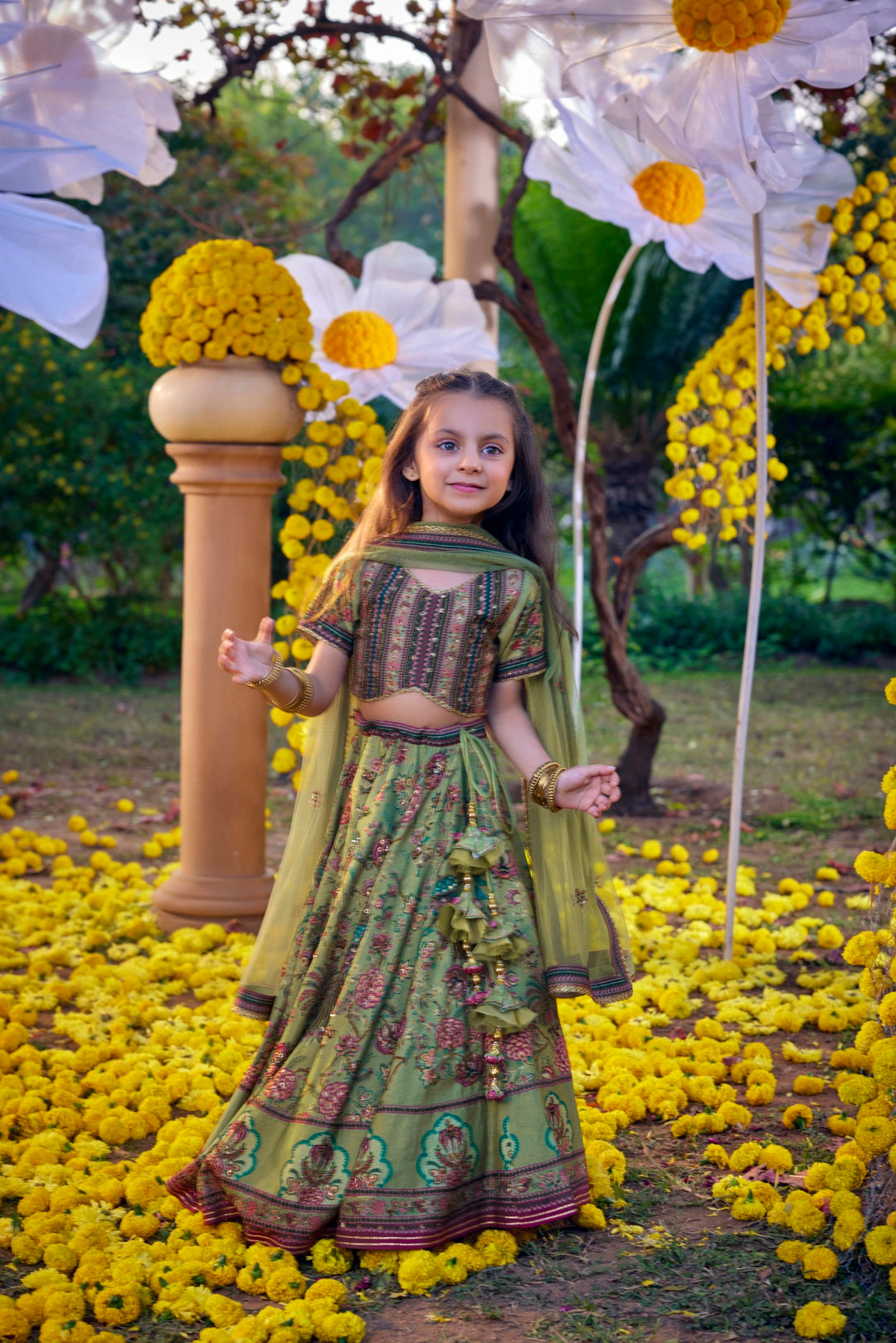 Bageecha Peacock Lehenga