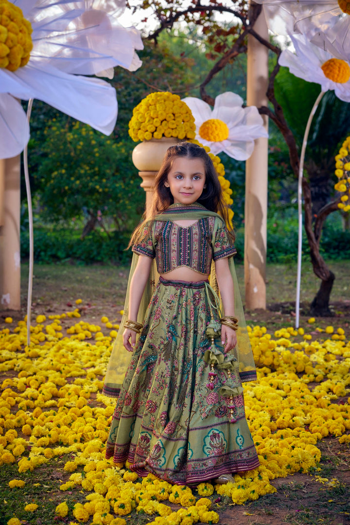 Bageecha Peacock Lehenga