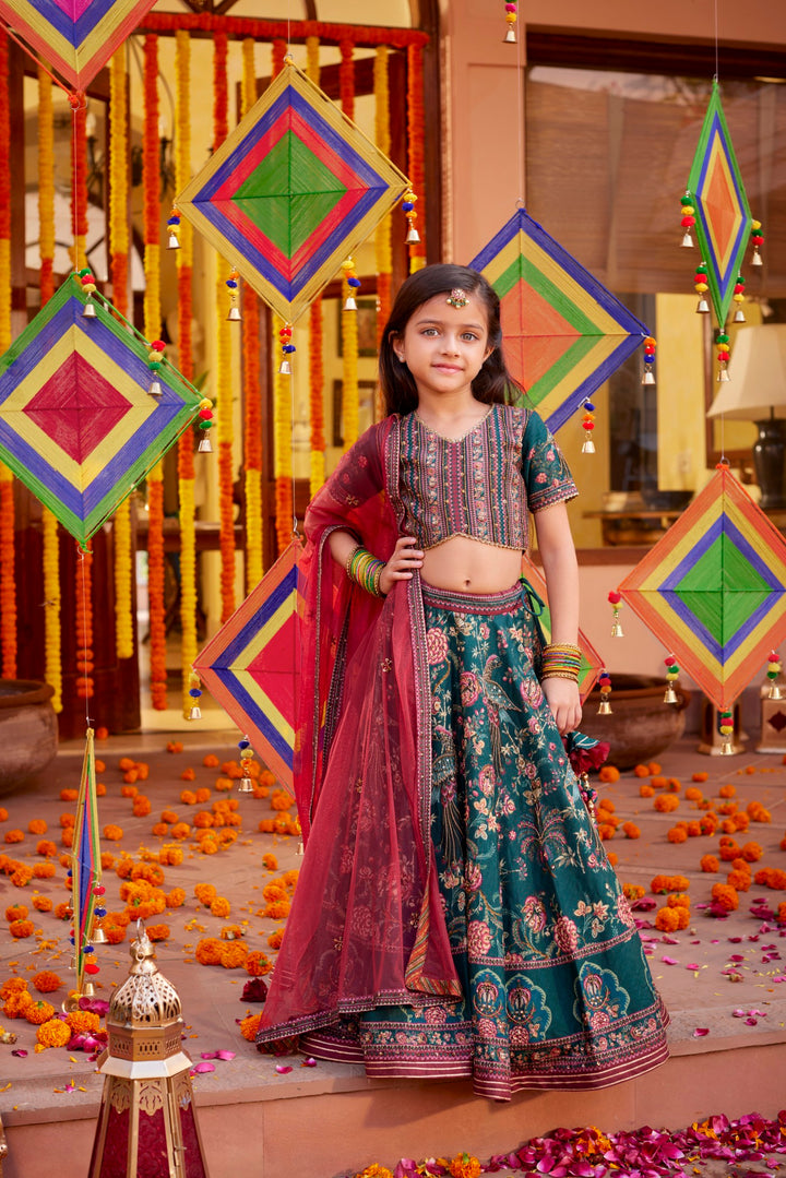 Bageecha Peacock Lehenga