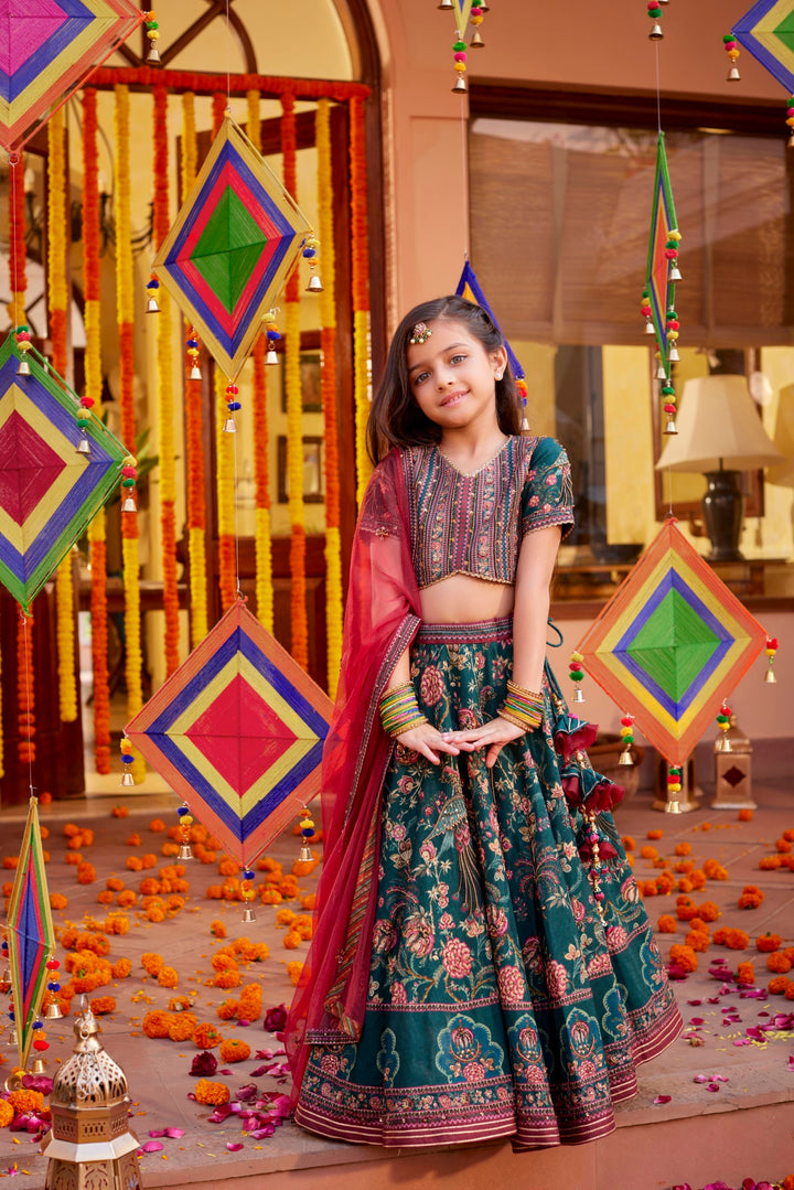 Bageecha Peacock Lehenga