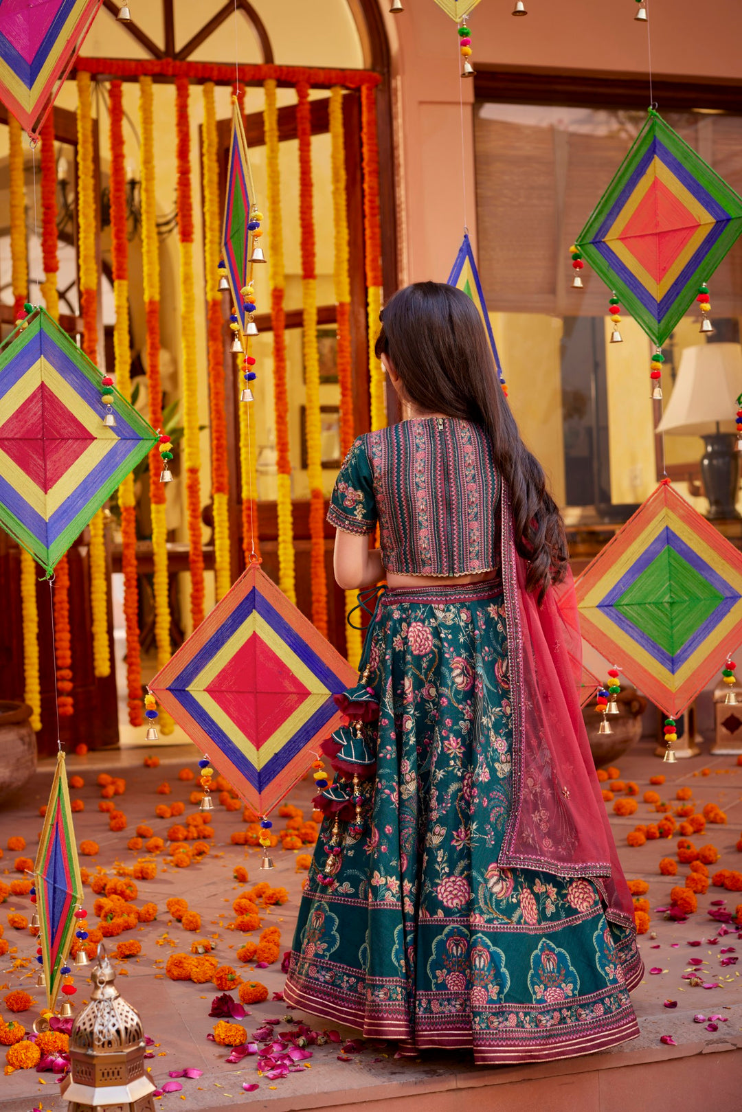 Bageecha Peacock Lehenga
