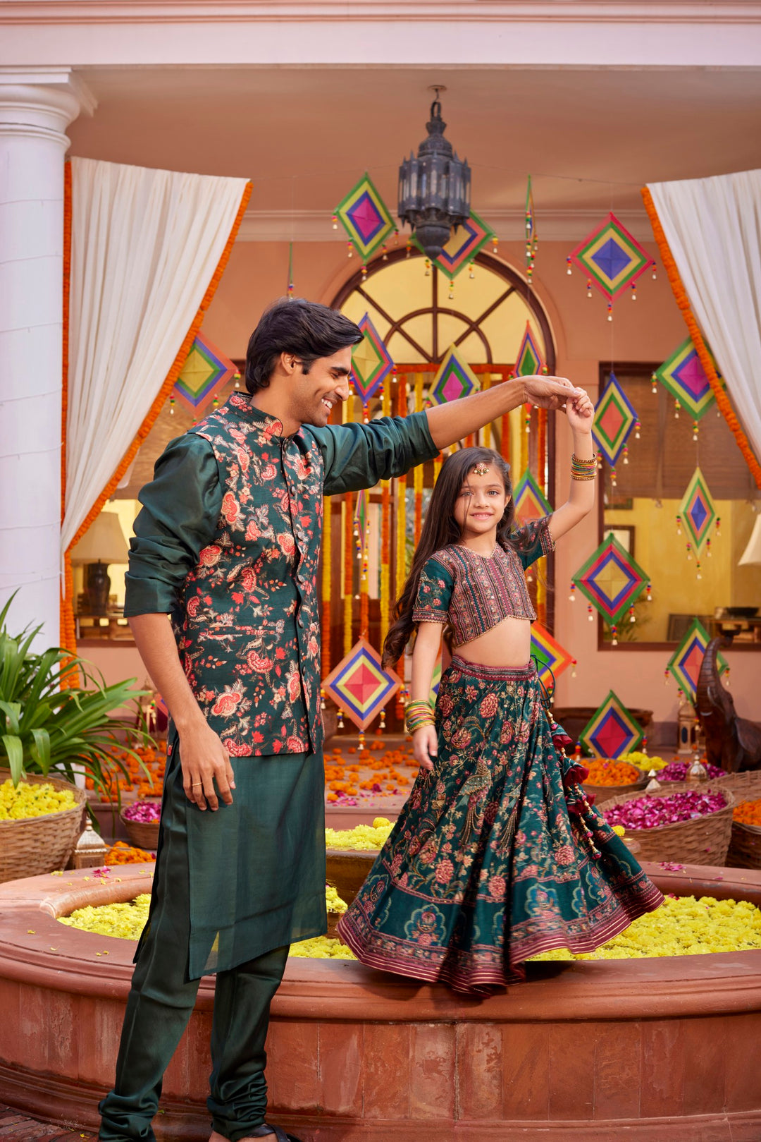 Bageecha Peacock Lehenga