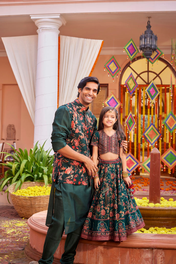 Bageecha Peacock Lehenga