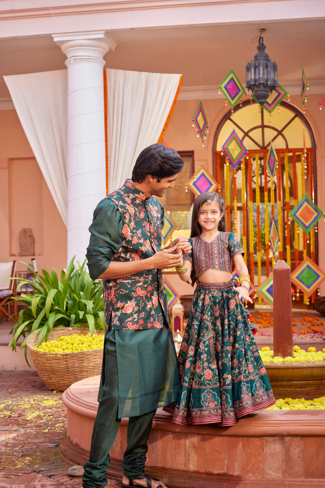 Bageecha Peacock Lehenga