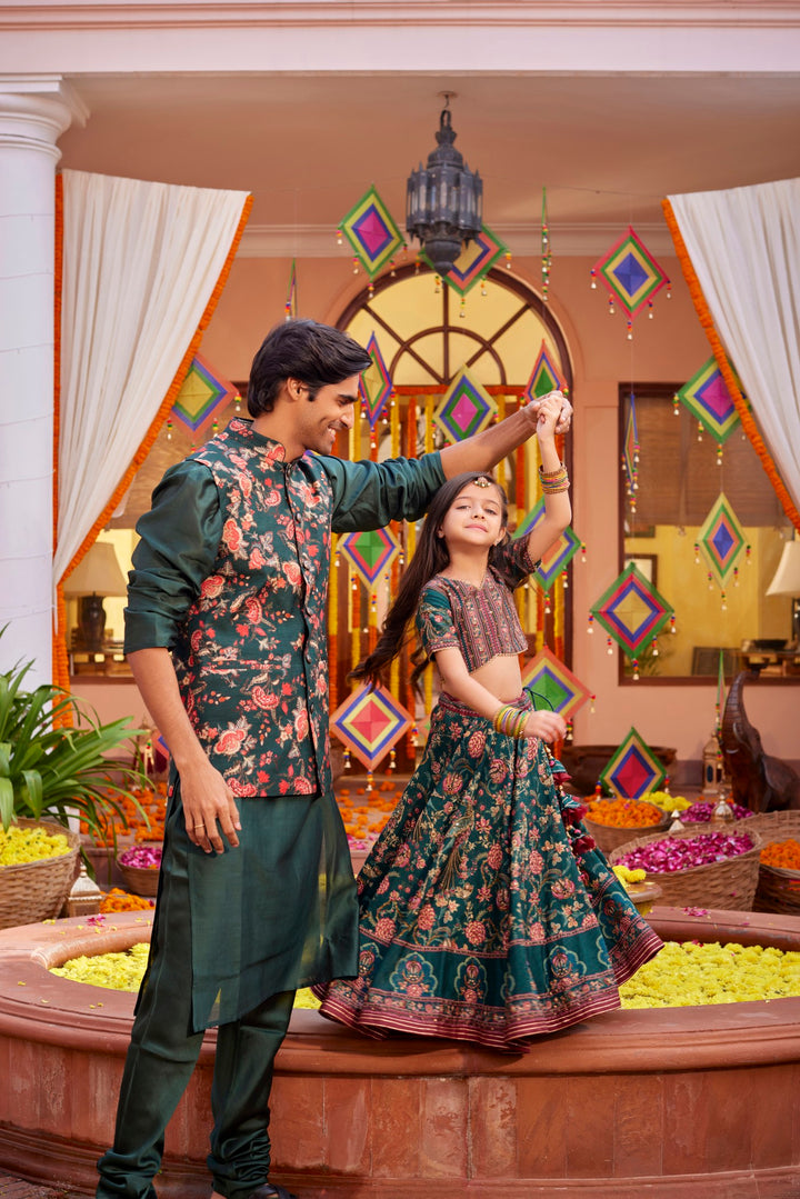 Bageecha Peacock Lehenga