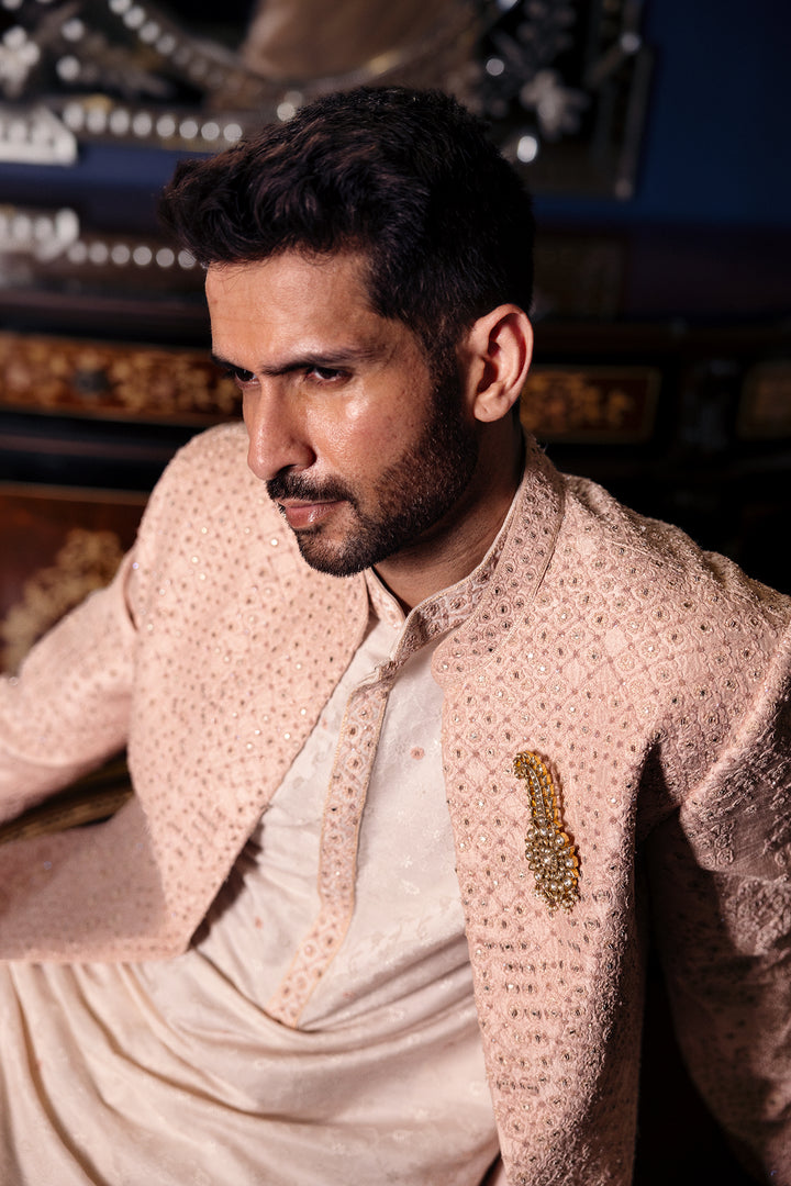 Eiryl Open Jacket With Kurta & Pant Set