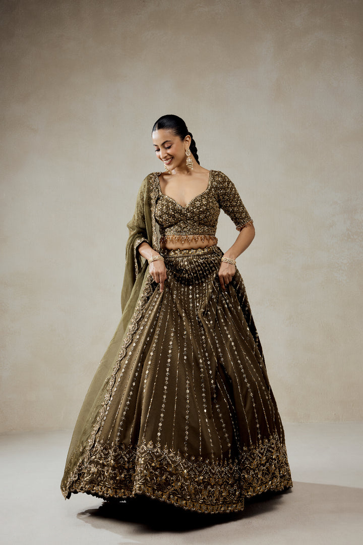 Mehendi Green Lehenga Set