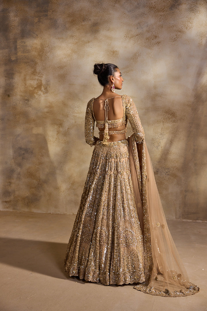 Champagne Gold Lehenga Choli Dupatta
