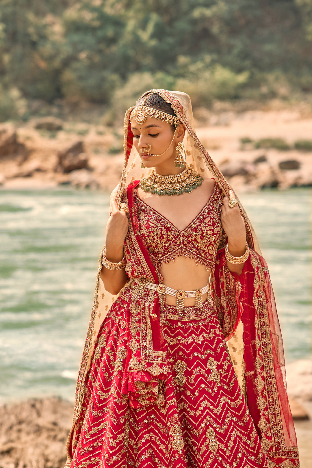 Scarlet Heirloom Lehenga