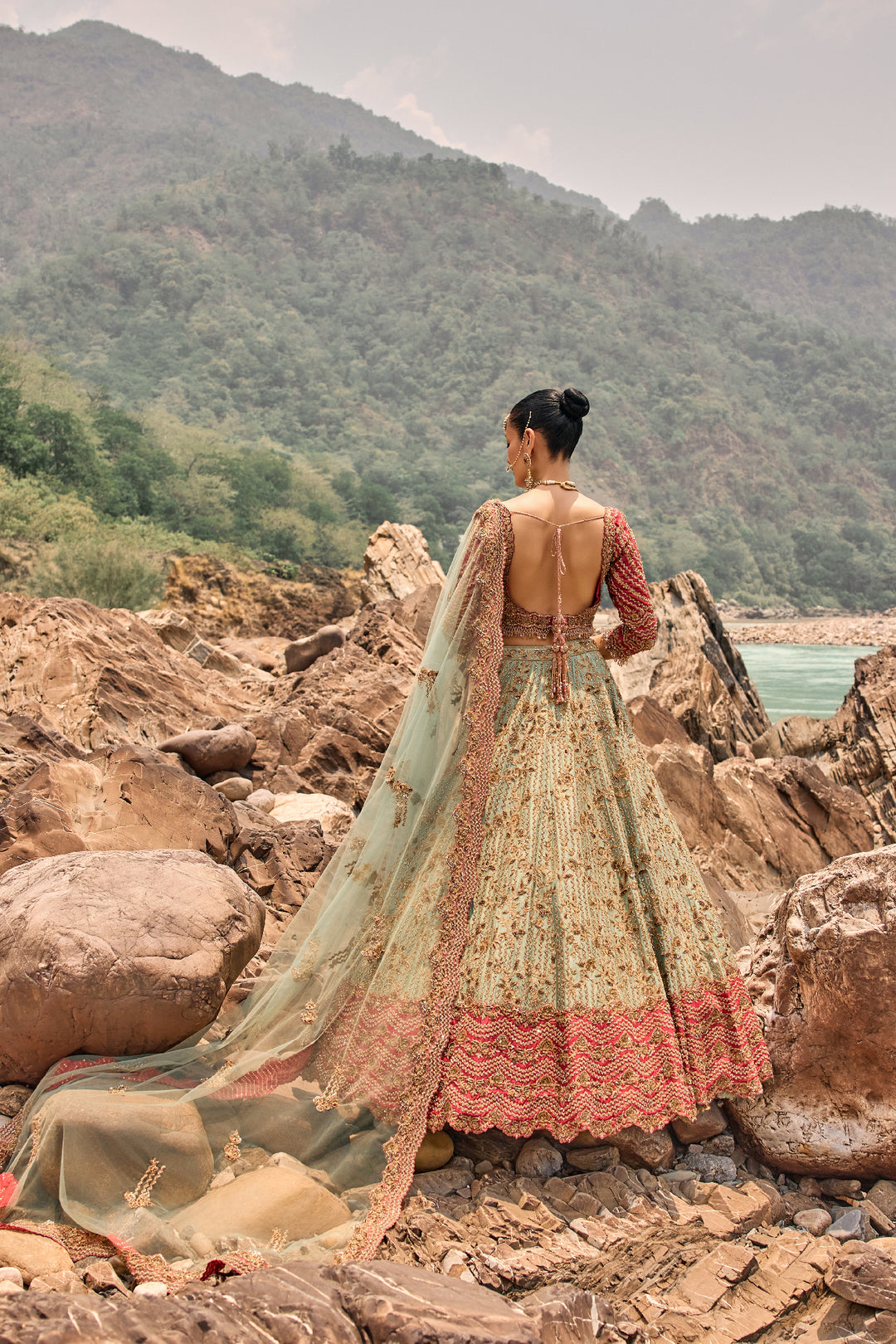 Misty Sage Lehenga
