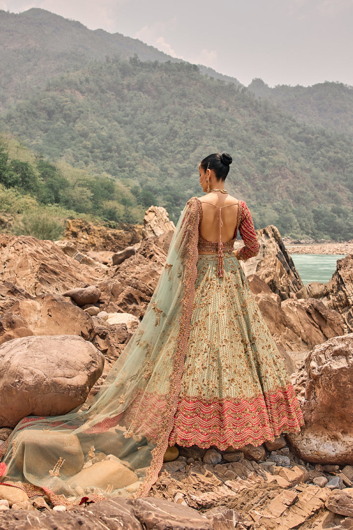 Misty Sage Lehenga