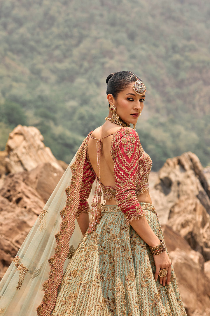 Misty Sage Lehenga