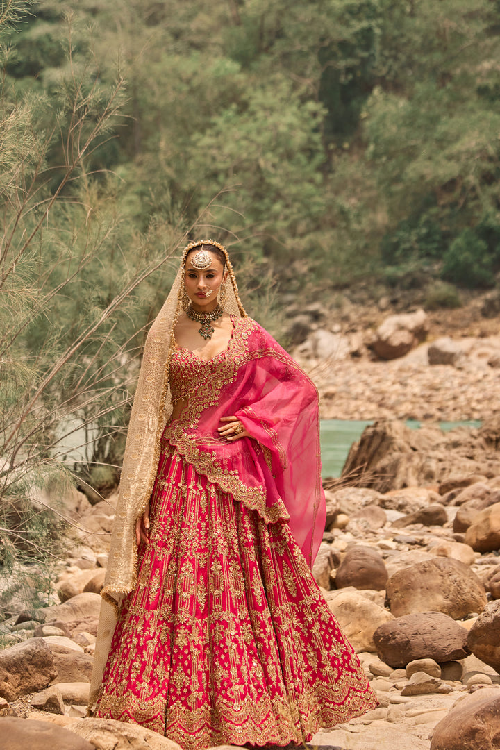 Fuschia Bloom Lehenga