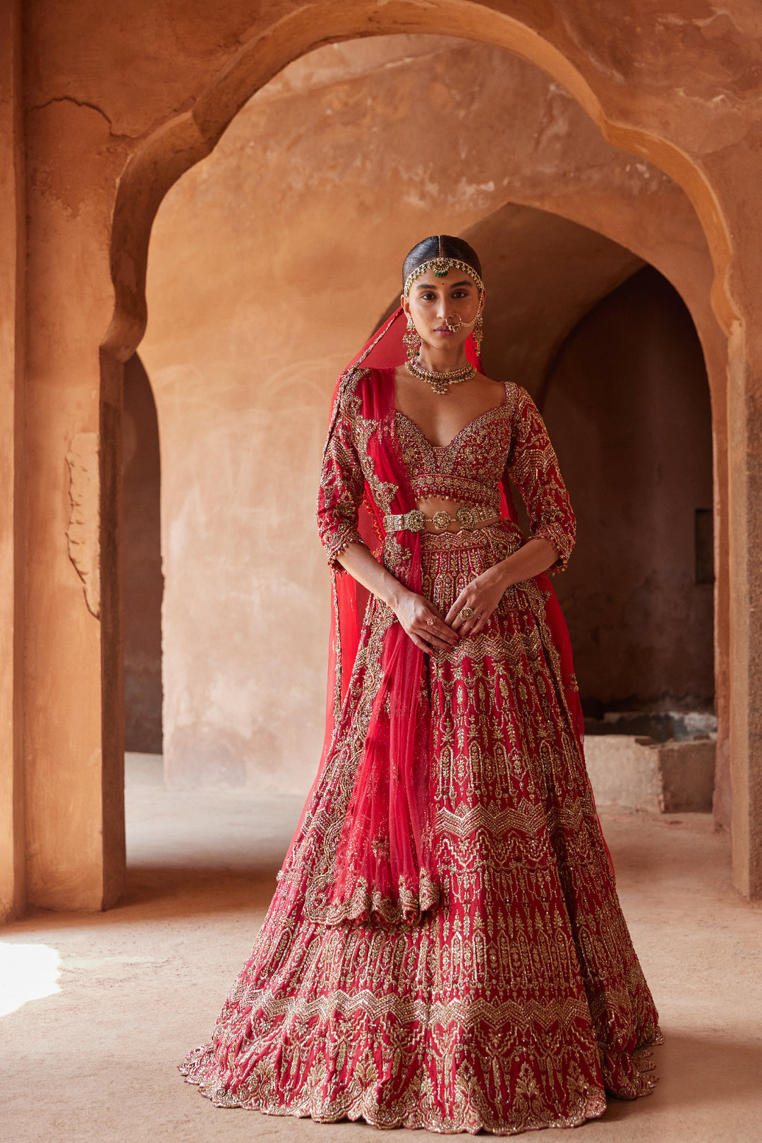Cardinal Bandish Lehenga